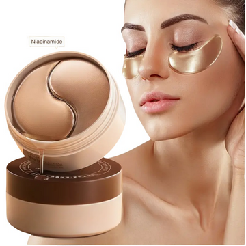 A Box of 60 Caffeine Nicotinamide Radiant and Firming Eye Masks